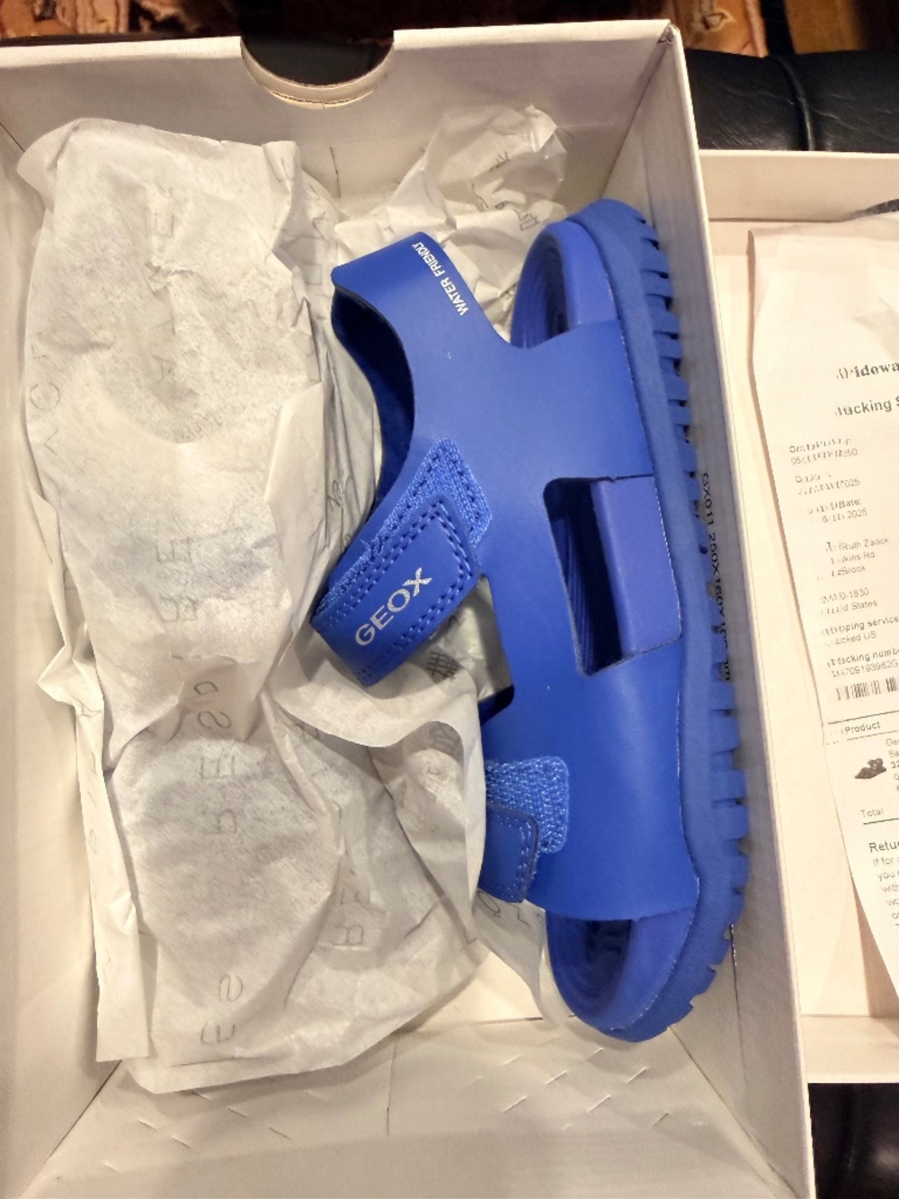Geox J Fusbetto Royal Blue Sandals